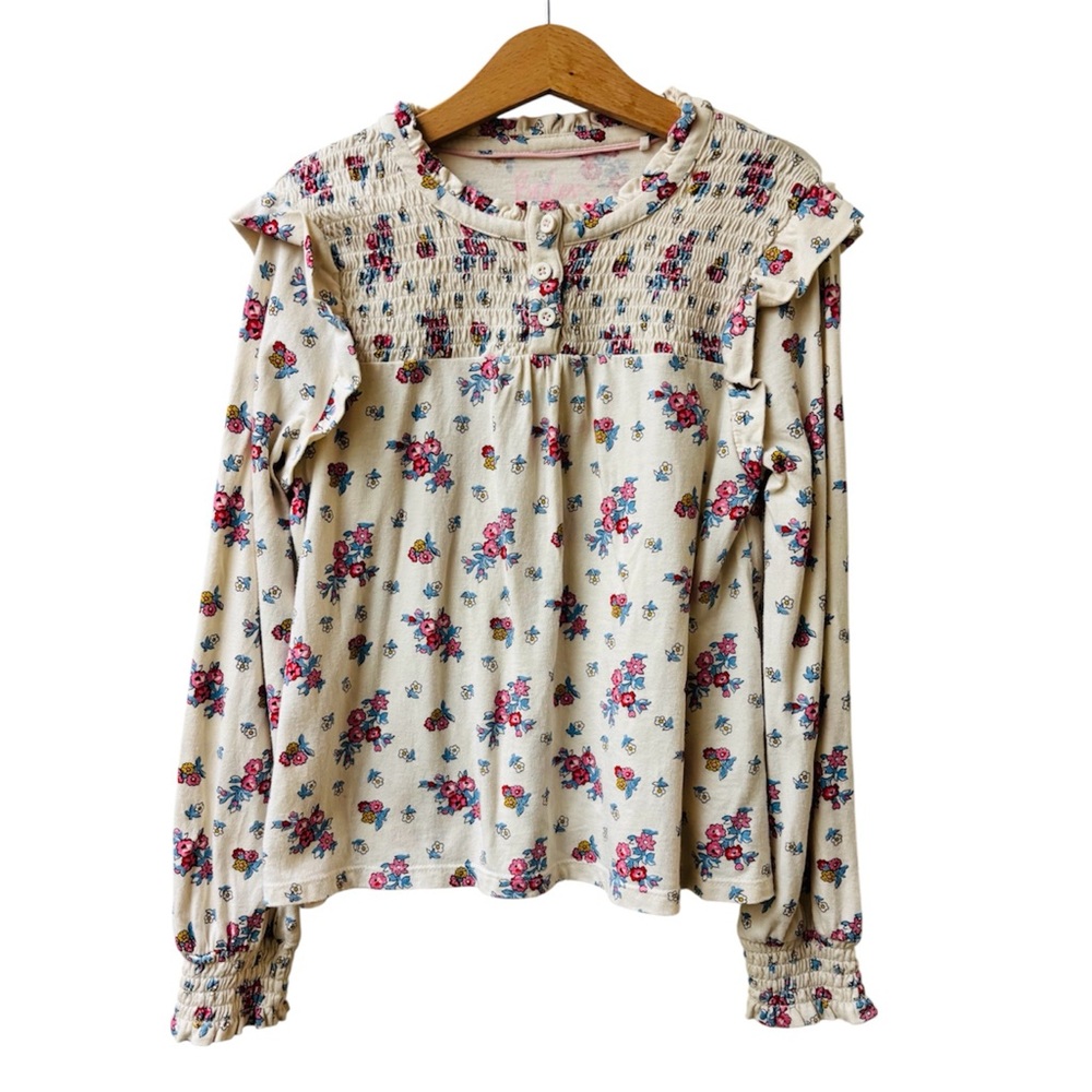 Mini Boden | Cream Floral Kids Blouse